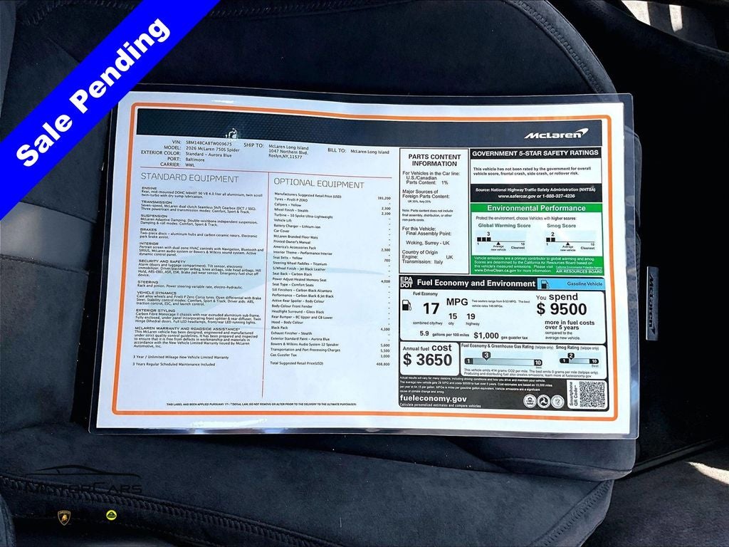 2026 McLaren 750S Spider Base