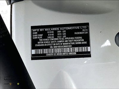 2025 McLaren Artura ...Carbon Fiber Exterior Pack!!
