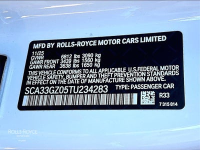 2026 Rolls-Royce Ghost Black Badge