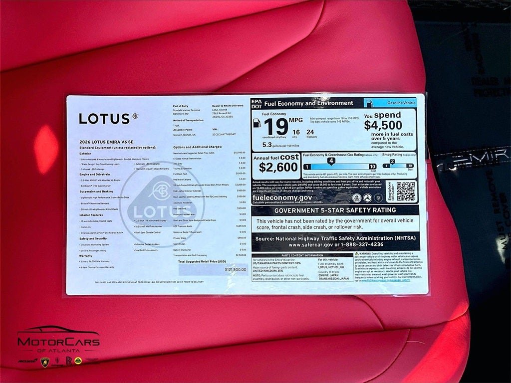 2026 Lotus Emira V6 SE Racing Line