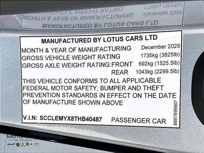 2026 Lotus Emira Turbo SE