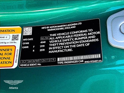 2026 Aston Martin Vantage S