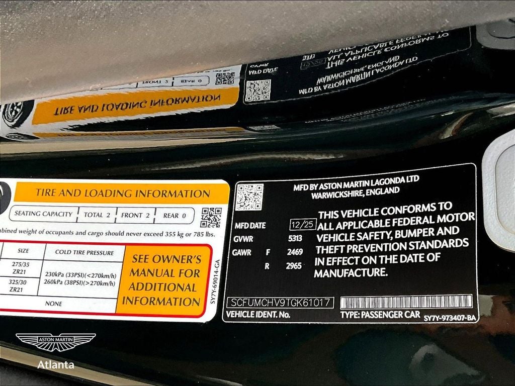 2026 Aston Martin Vanquish Volante 60th Anniversary