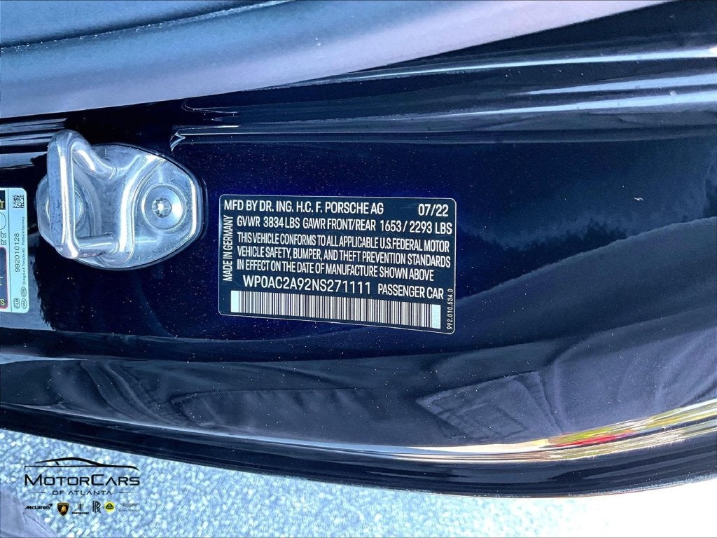 2022 Porsche 911 GT3 Touring