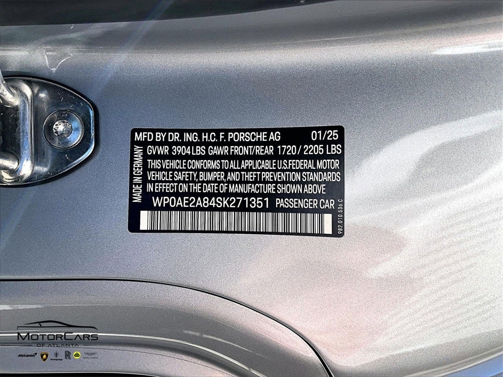 2025 Porsche 718 Cayman GT4 RS