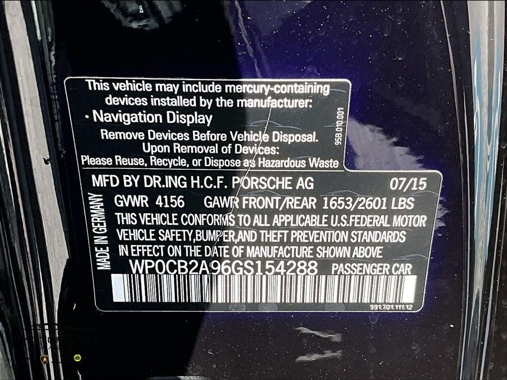 2016 Porsche 911 Carrera S Cabriolet 7-Speed