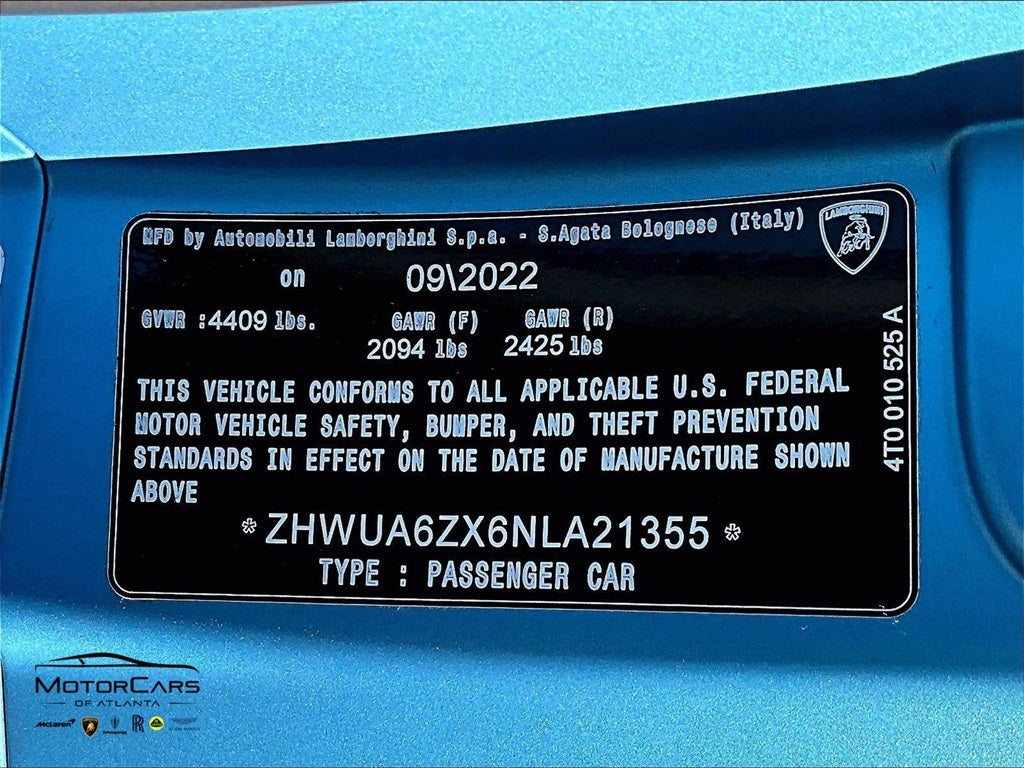 2022 Lamborghini Huracan STO Base