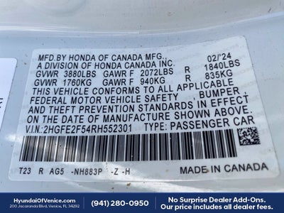 2024 Honda Civic Sport