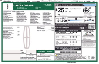 2021 Lincoln Corsair Standard