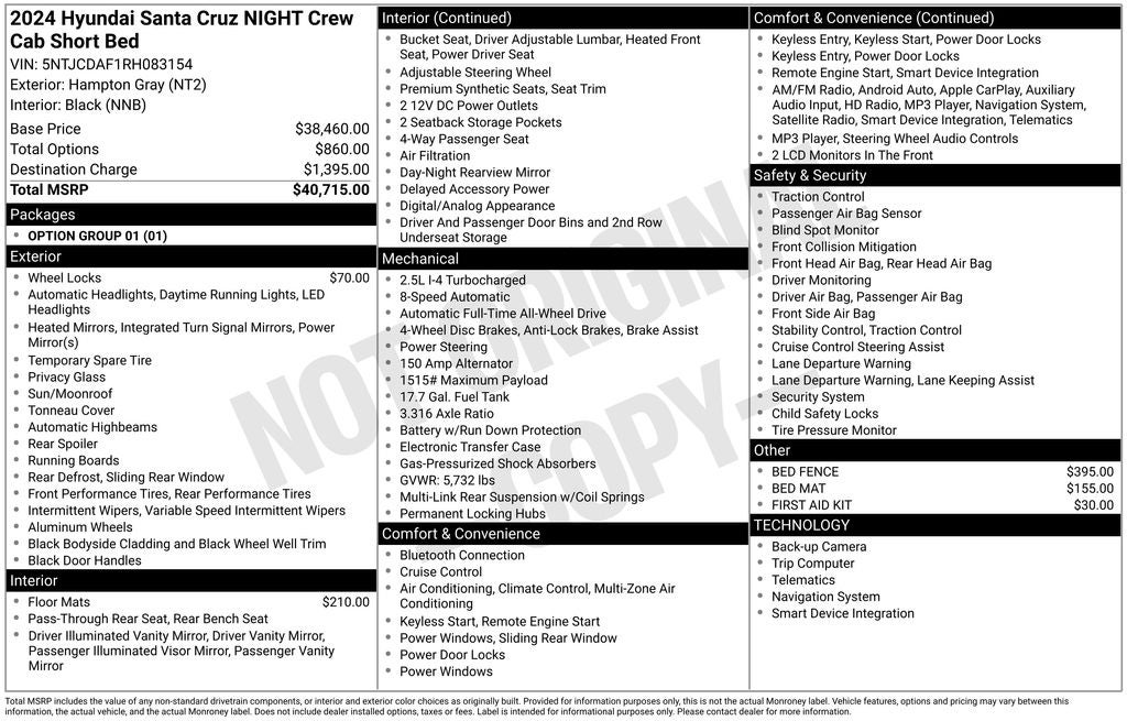 2024 Hyundai Santa Cruz NIGHT