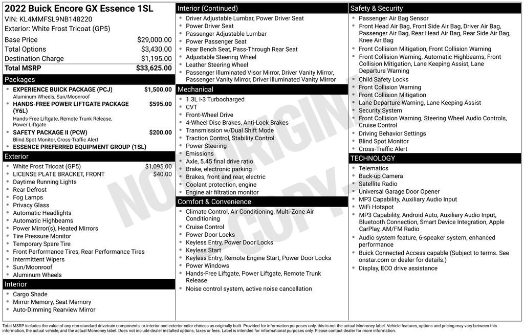 2022 Buick Encore GX Essence