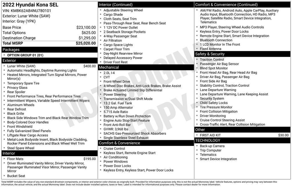 2022 Hyundai Kona SEL