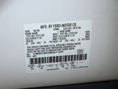 2021 Ford Explorer Base