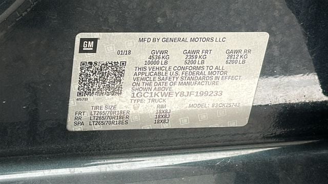 2018 Chevrolet Silverado 2500HD LTZ