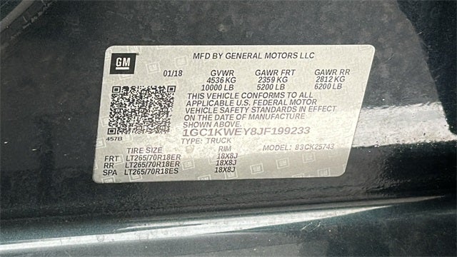 2018 Chevrolet Silverado 2500HD LTZ