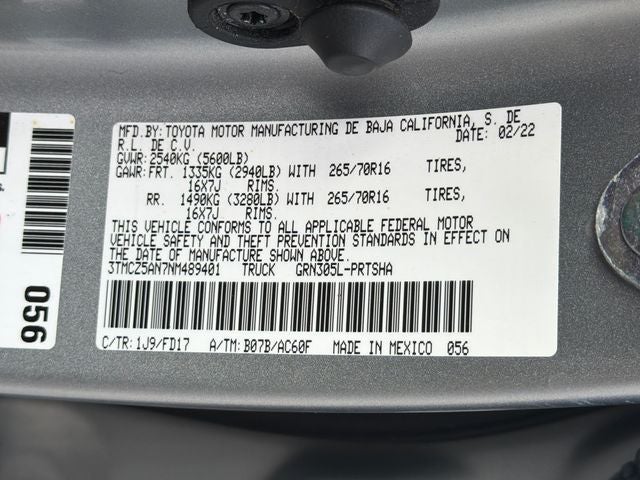 2022 Toyota Tacoma TRD Off-Road V6