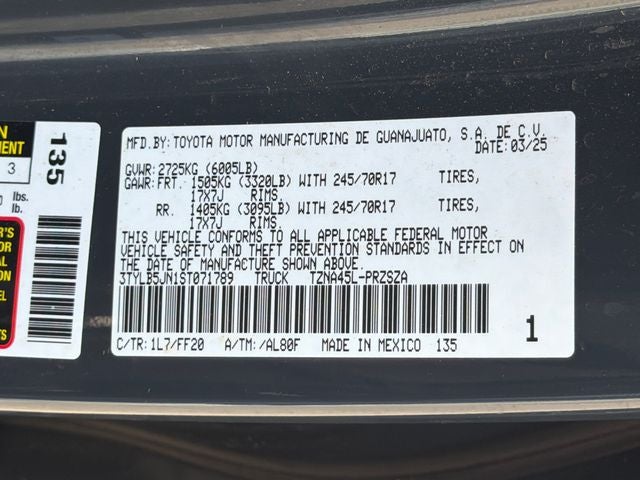 2025 Toyota Tacoma SR5