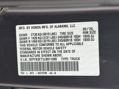 2020 Honda Ridgeline RTL-E