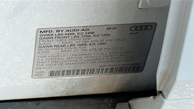 2022 Audi Q5 45 S line Premium quattro