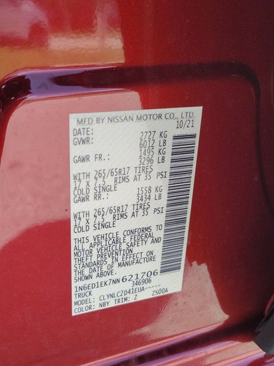 2022 Nissan Frontier SV