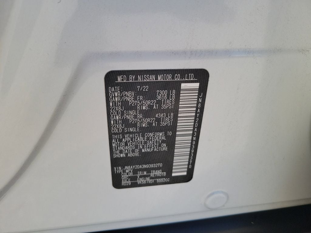 2022 Nissan Armada Platinum