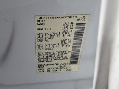 2021 Nissan Titan PRO-4X