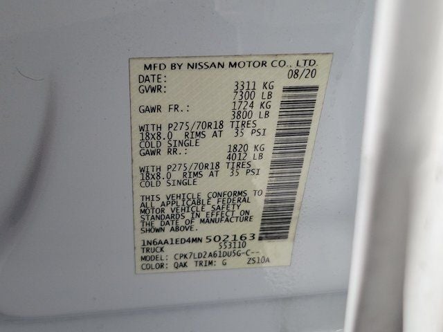 2021 Nissan Titan PRO-4X