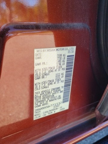 2016 Nissan Frontier SV