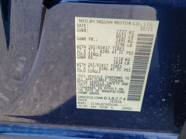 2022 Nissan Frontier SV