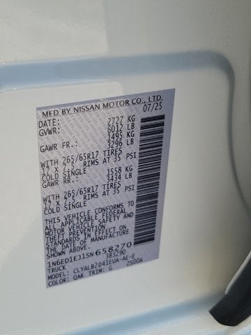 2025 Nissan Frontier SV