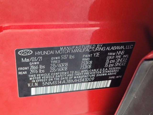 2021 Hyundai Santa Fe SE