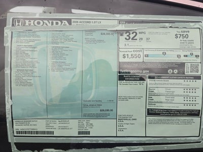 2026 Honda Accord LX