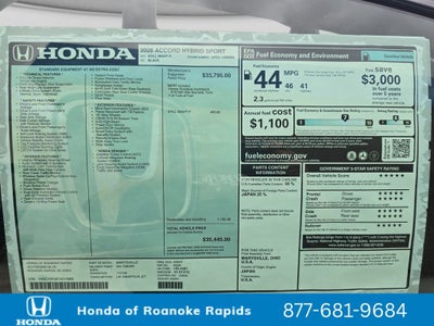 2026 Honda Accord Hybrid Sport