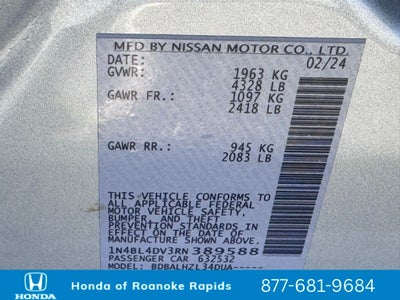 2024 Nissan Altima 2.5 SV