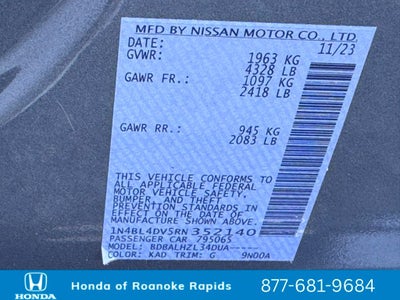 2024 Nissan Altima 2.5 SV