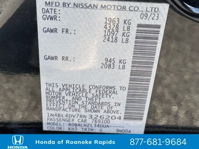 2024 Nissan Altima 2.5 SV