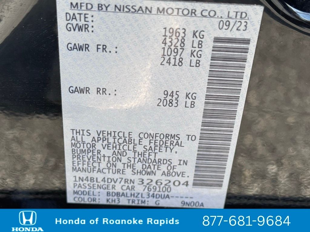 2024 Nissan Altima 2.5 SV