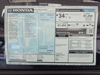 2026 Honda Civic Sport