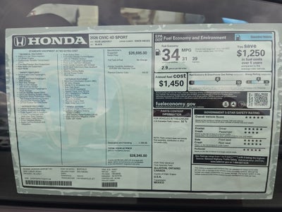 2026 Honda Civic Sport