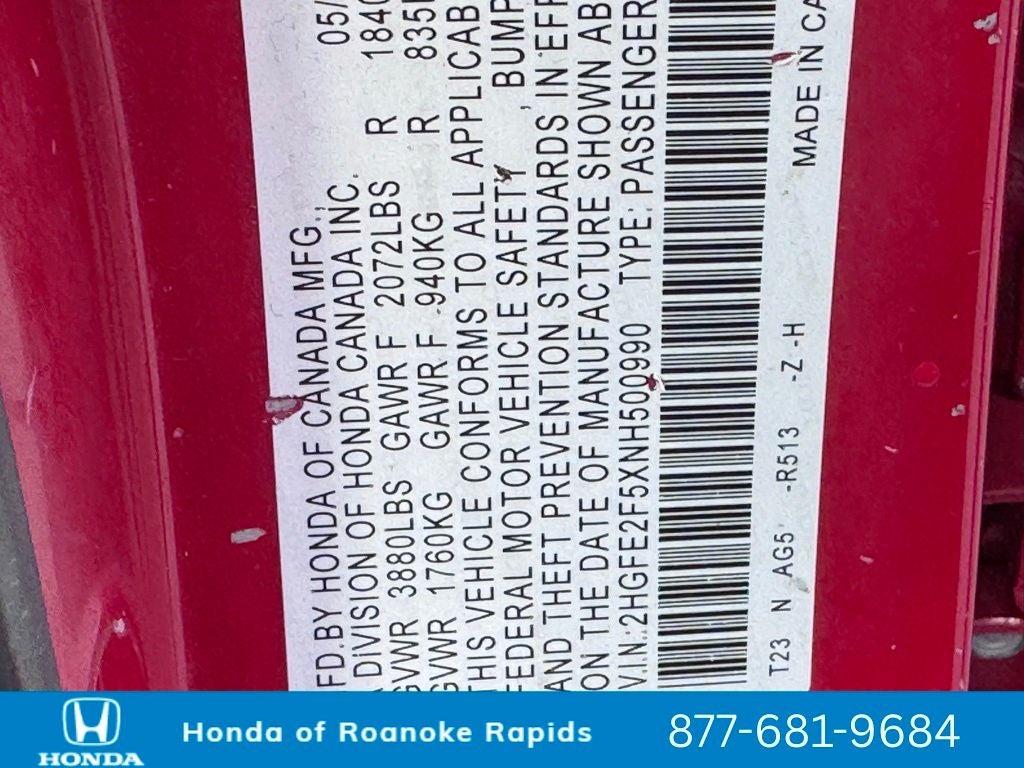 2022 Honda Civic Sport