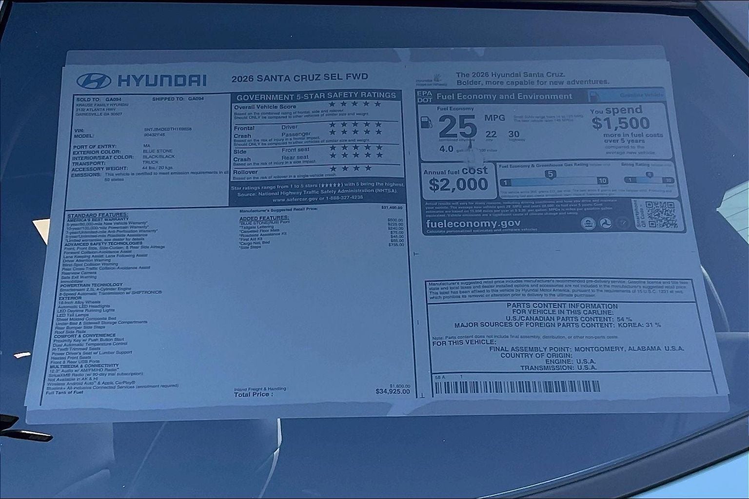 2026 Hyundai Santa Cruz SEL