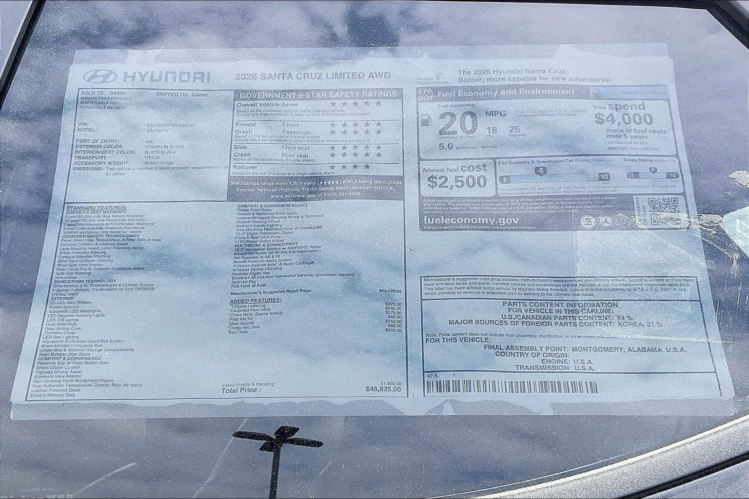 2026 Hyundai Santa Cruz Limited