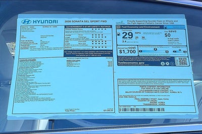 2026 Hyundai Sonata SEL Sport