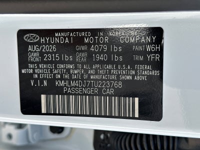 2026 Hyundai Elantra Hybrid Blue