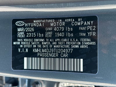 2026 Hyundai Elantra Hybrid Blue
