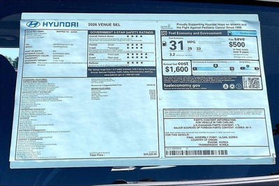 2026 Hyundai Venue SEL