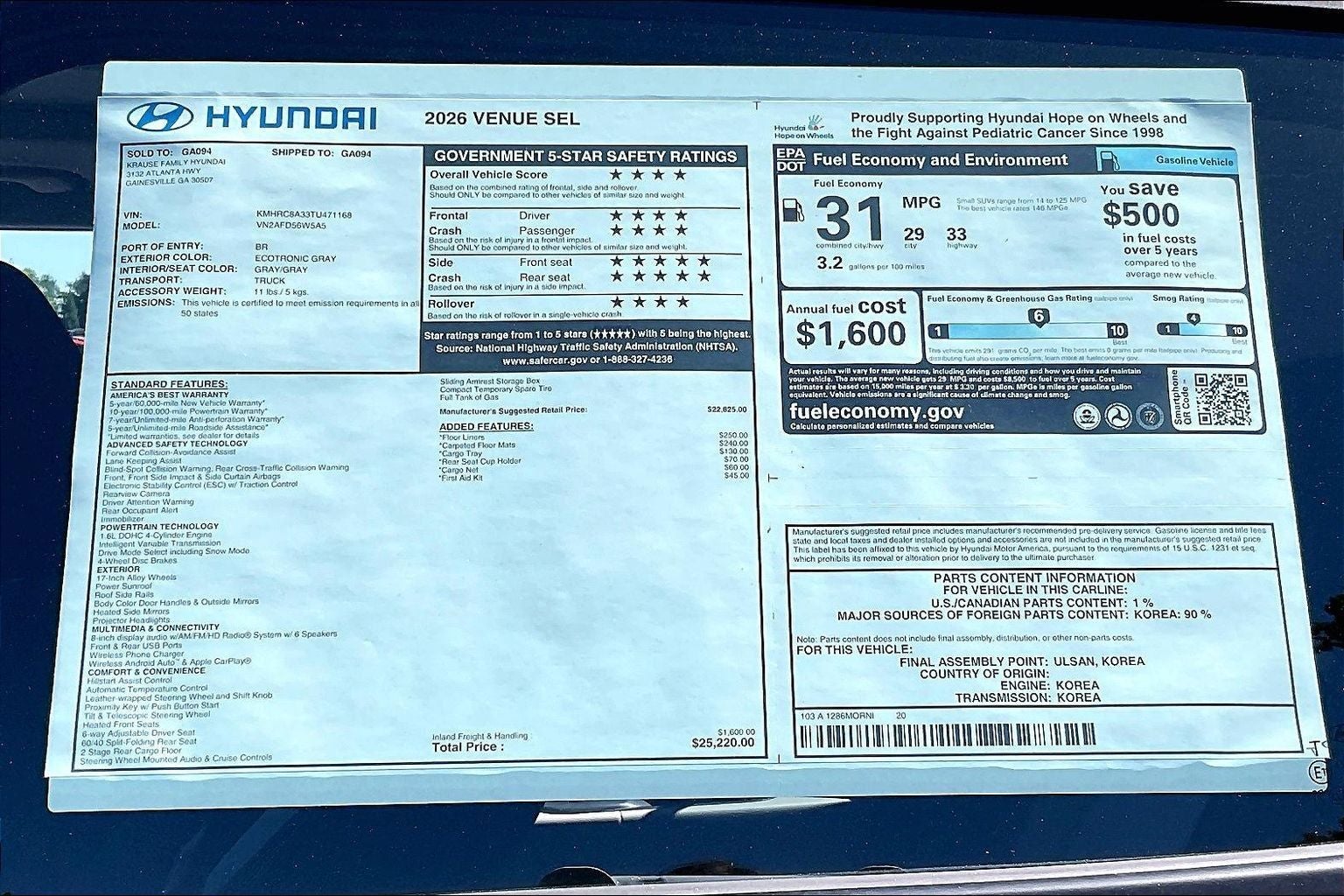 2026 Hyundai Venue SEL