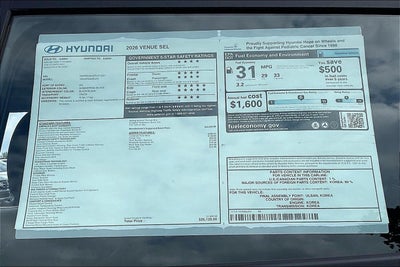 2026 Hyundai Venue SEL