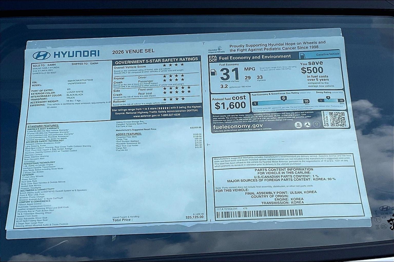 2026 Hyundai Venue SEL
