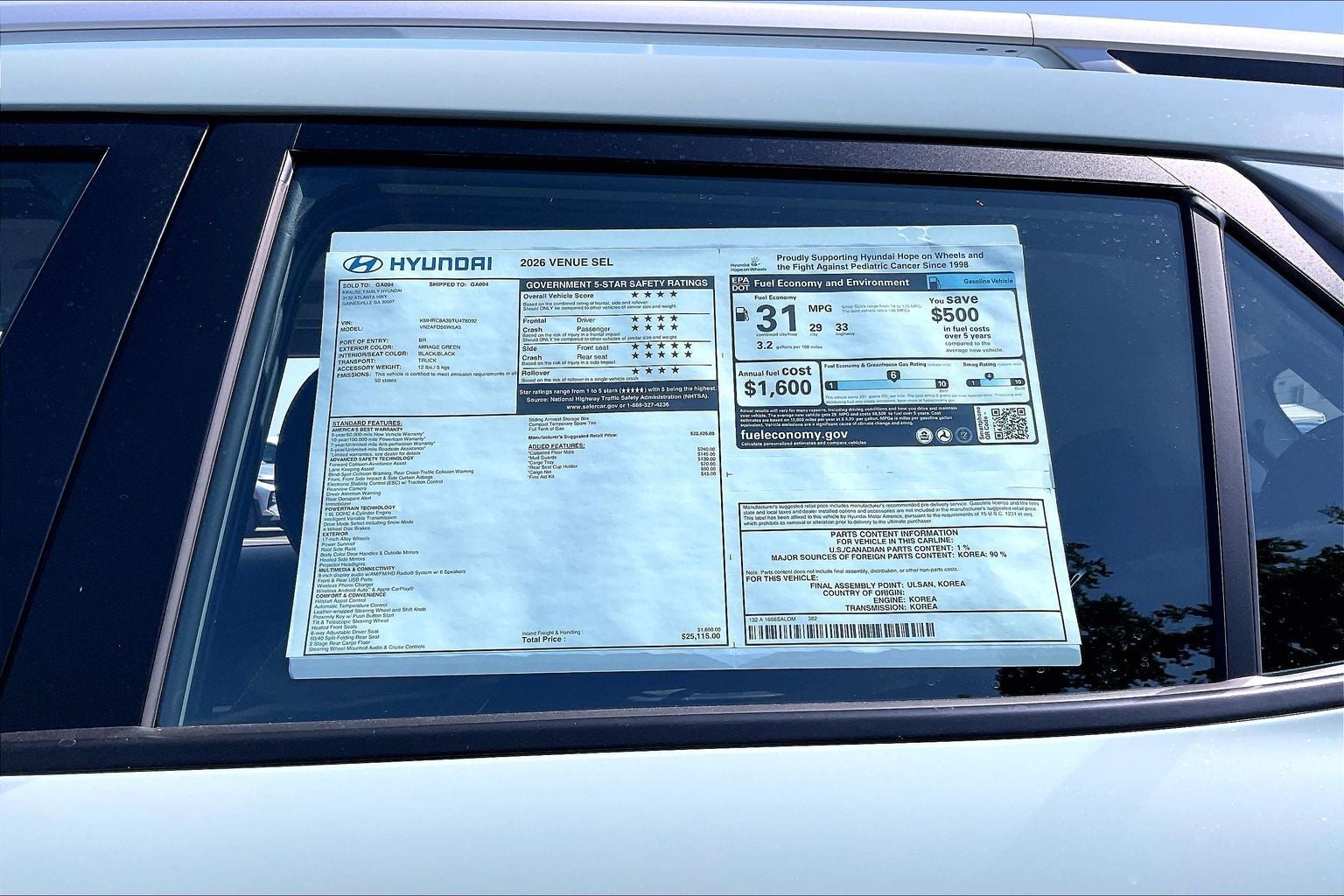 2026 Hyundai Venue SEL